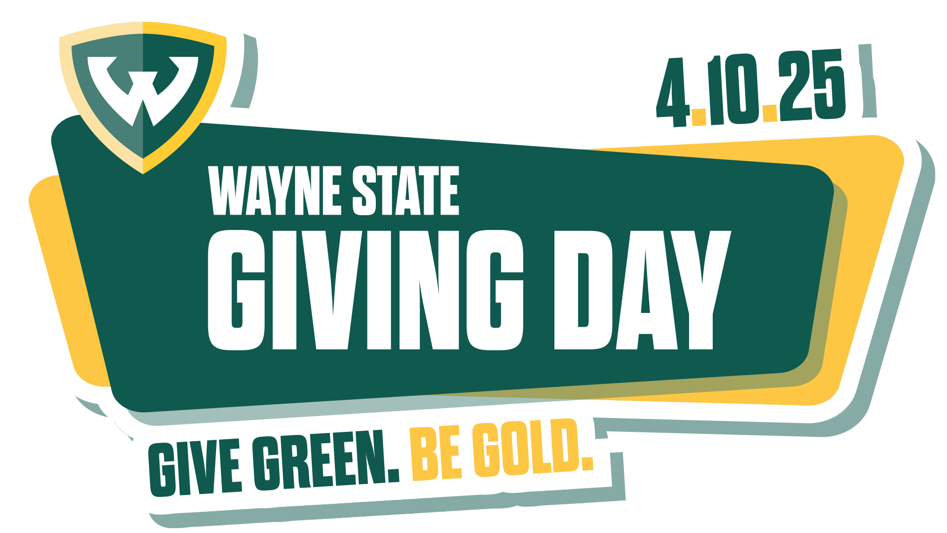 Wayne State Giving Day logo 2025 white outline